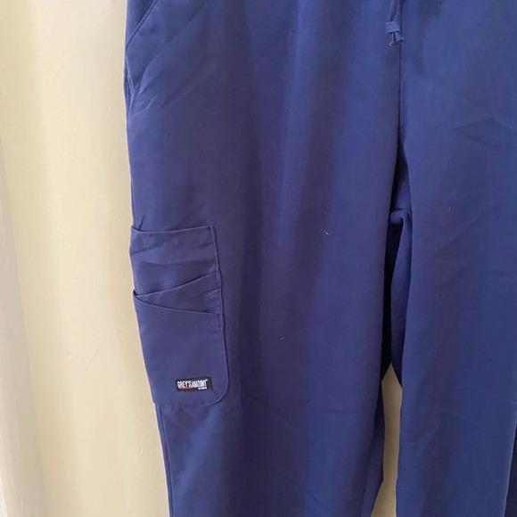 GREYS ANATOMY SPANDEX STRETCH SERENA MIDRISE TAPERED LEG SCRUB PANT INDIGO MT - Picture 7 of 8